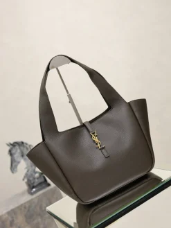 Alternative view of SAINT LAURENT Totes Bags Leather (Brown-Gold) 28-47X23X13CM F20202608081422