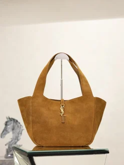 SAINT LAURENT Totes Bags Leather (Brown-Gold) 28-47X23X13CM F20202608081424