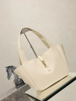 Alternative view of SAINT LAURENT Totes Bags Leather (Cream-Gold) 28X23X13CM F20202608081420