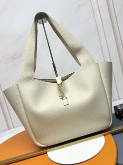 SAINT LAURENT Totes Bags Leather (Cream-Gold) 50X28X18CM F00202608082040