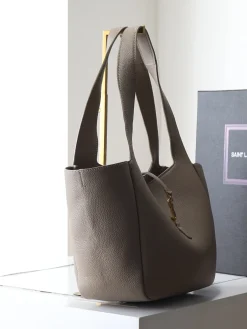 Alternative view of SAINT LAURENT Totes Bags Leather (Taupe-Gold) 28X23X13CM F70202608081204