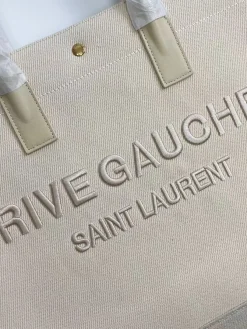 Alternative view of SAINT LAURENT Totes Bags Linen (Cream-Beige) 48X36X16CM D70202608082265