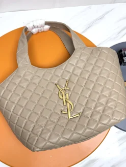 SAINT LAURENT Totes Bags Nappa Lambskin (Beige-Gold) 31X28X15CM F50202608082152