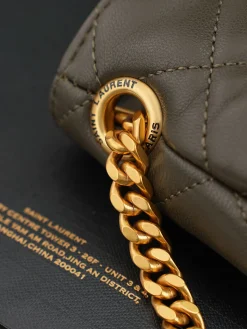 Alternative view of SAINT LAURENT Totes Bags Nappa Lambskin (Green-Gold) 31X28X15CM F50202608080805