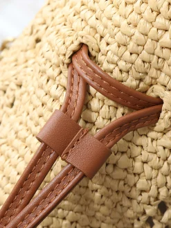 Alternative view of SAINT LAURENT Totes Bags Raffia (Beige-Brown) 35X35X10CM F10202608080888