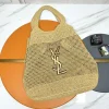SAINT LAURENT Totes Bags Raffia (Beige-Gold) 58X47X8CM F30202608080298