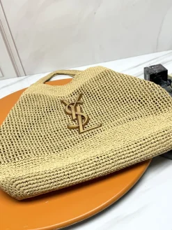 Alternative view of SAINT LAURENT Totes Bags Raffia (Beige-Gold) 58X47X8CM F30202608080298