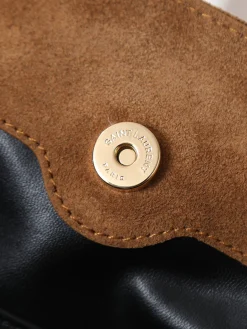 Alternative view of SAINT LAURENT Totes Bags Suede (Brown-Gold) 26X18X11CM E30202608080883