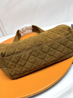 Alternative view of SAINT LAURENT Totes Bags Suede (Brown-Gold) 31X28X15CM F50202608082151