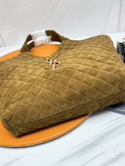 Alternative view of SAINT LAURENT Totes Bags Suede Leather (Brown-Gold) 58X43X8CM G10202608082227