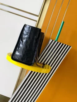 Alternative view of SAINT LAURENT Totes Bags Waxed Calfskin (Black-Gold) 33X27X14CM F20202608080502