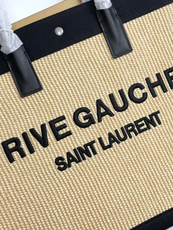 Alternative view of SAINT LAURENT Totes Bags Woven Leather (Black-Beige) 48X36X16CM D90202608080296