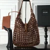 SAINT LAURENT Totes Bags Woven Wood (Brown-Gold) 30X35X10CM E50202608080734