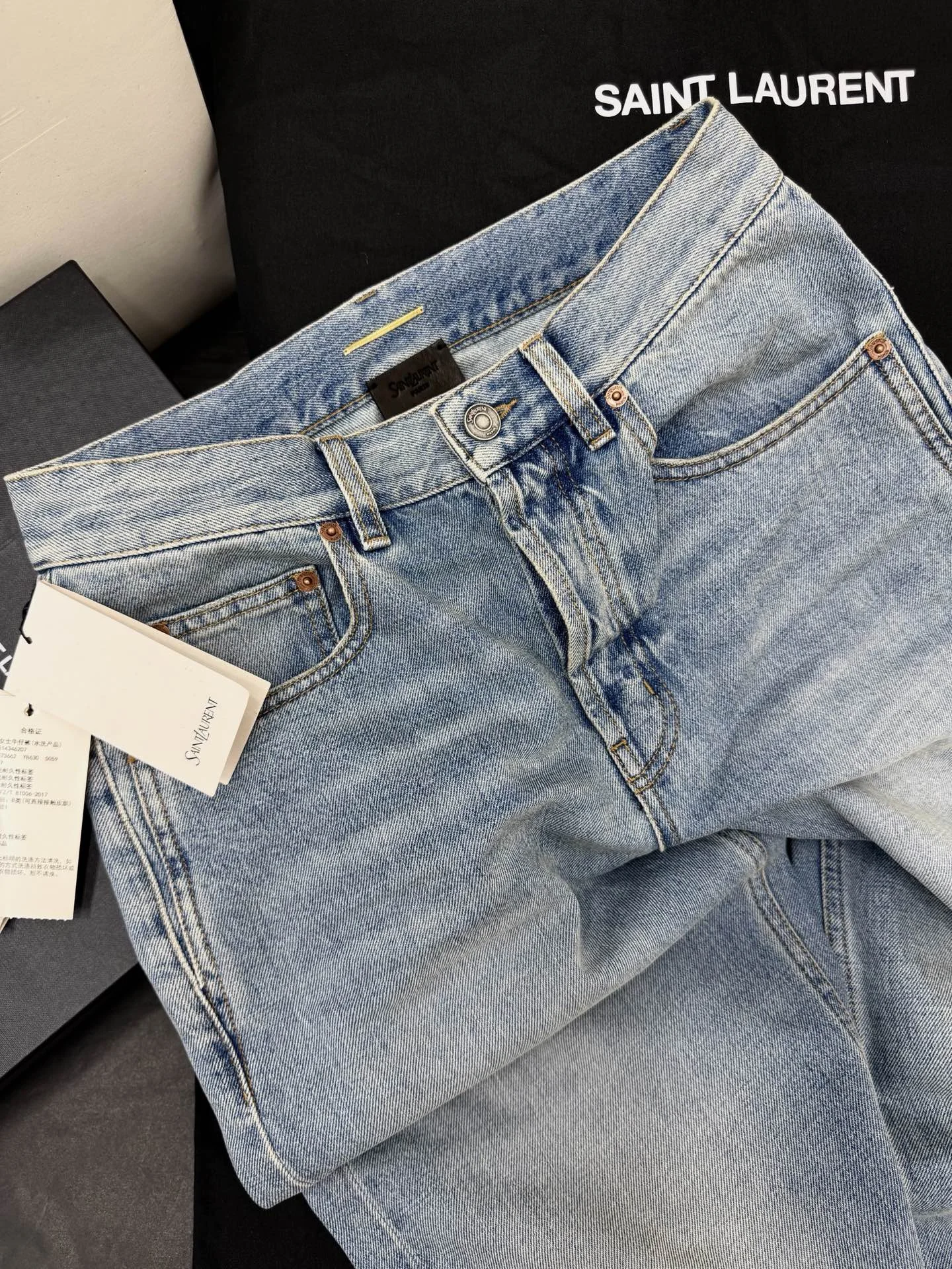 SAINT LAURENT Trousers Denim S-L C85202608041193 - Image 2