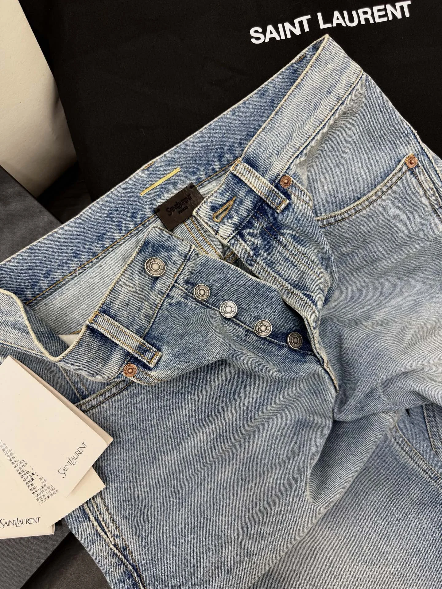 SAINT LAURENT Trousers Denim S-L C85202608041193 - Image 3