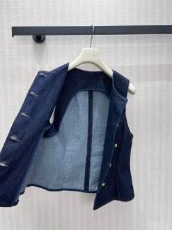 Alternative view of SAINT LAURENT Vests Denim 36-40 B75202608041574