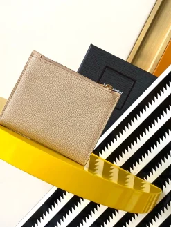 Alternative view of SAINT LAURENT Wallet Bags Caviar Leather (Beige-Gold) 12X10X3CM B20202608081585