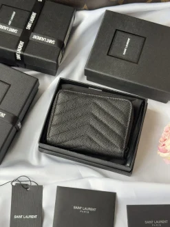 Alternative view of SAINT LAURENT Wallet Bags Caviar Leather (Black) 12X10X3CM B00202608081330