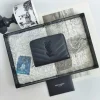 SAINT LAURENT Wallet Bags Caviar Leather (Black) 12X10X3CM B00202608081625