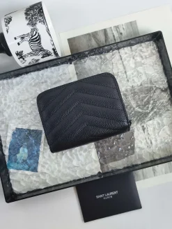 Alternative view of SAINT LAURENT Wallet Bags Caviar Leather (Black) 12X10X3CM B00202608081625