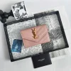 SAINT LAURENT Wallet Bags Caviar Leather (Pink-Gold) 13X9X3CM A60202608081596