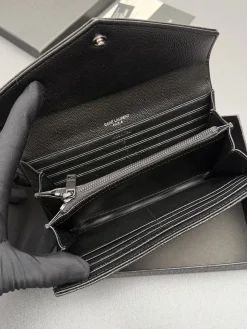 Alternative view of SAINT LAURENT Wallet Bags Grained Leather (Black) 19X11X3 CM B20202608081247