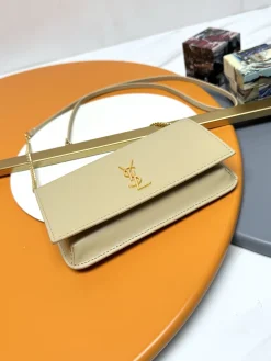 Alternative view of SAINT LAURENT Wallet Bags Monogram Canvas (Beige-Gold) 18X11X2CM C30202608082224
