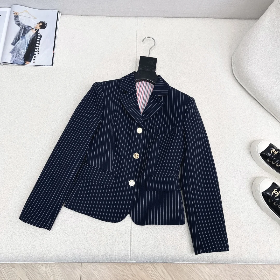 THOM BROWNE Coats Striped Fabric S C05202608040695