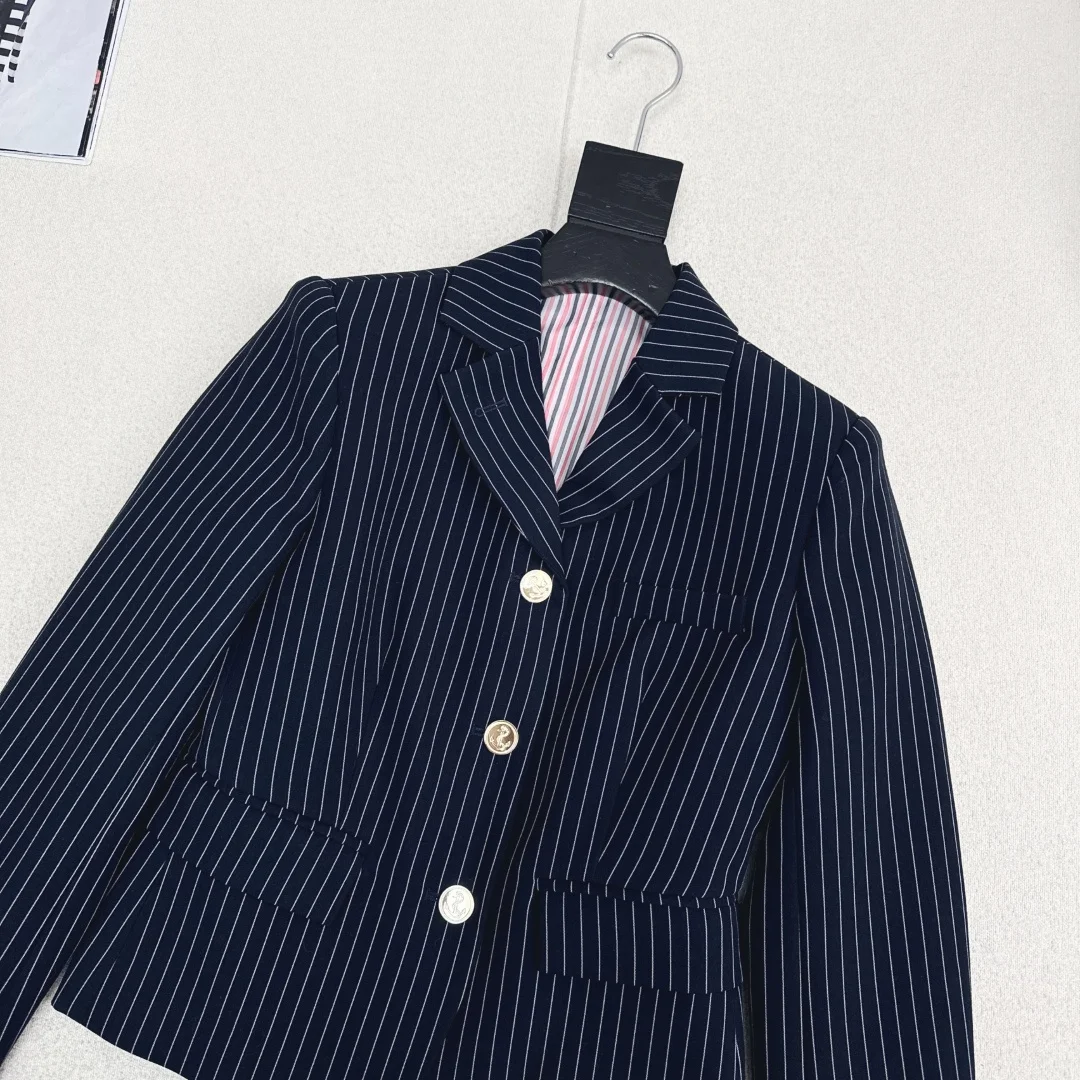 THOM BROWNE Coats Striped Fabric S C05202608040695 - Image 2
