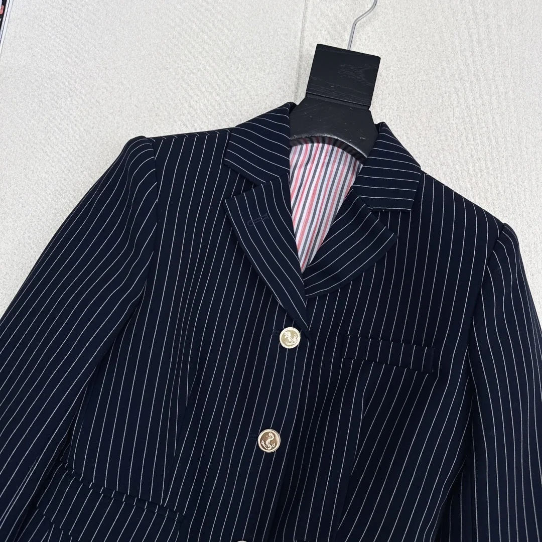THOM BROWNE Coats Striped Fabric S C05202608040695 - Image 3