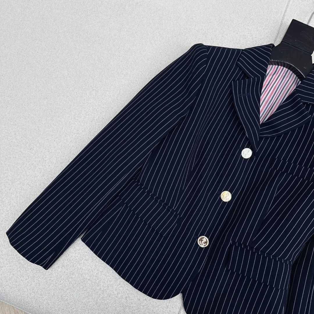 THOM BROWNE Coats Striped Fabric S C05202608040695 - Image 4