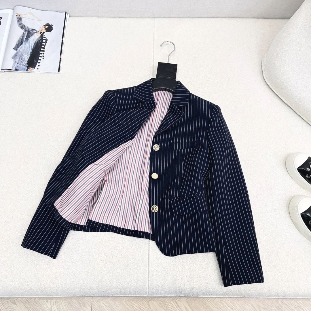 THOM BROWNE Coats Striped Fabric S C05202608040695 - Image 6