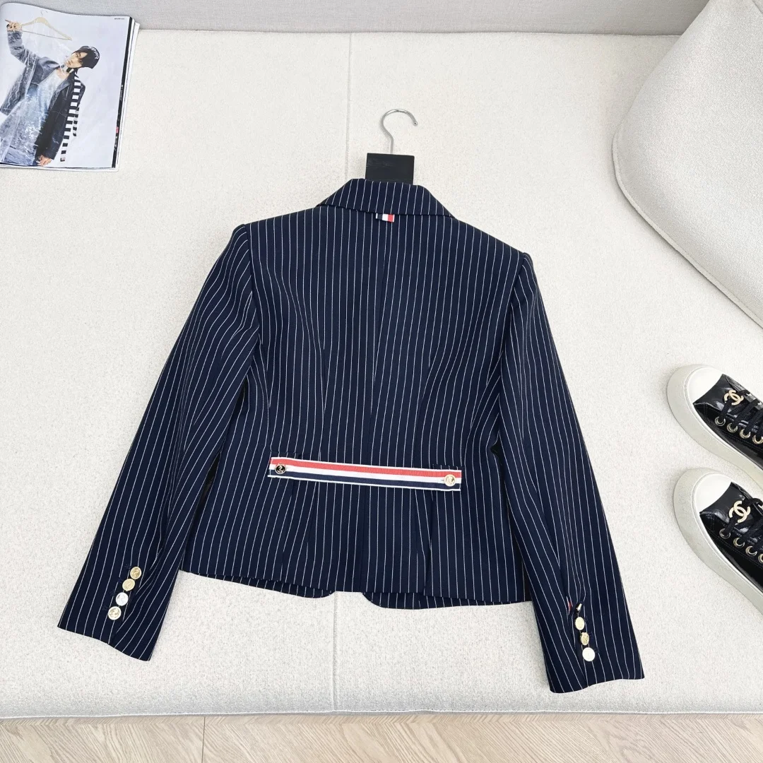 THOM BROWNE Coats Striped Fabric S C05202608040695 - Image 7