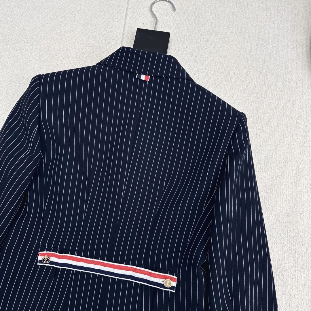 THOM BROWNE Coats Striped Fabric S C05202608040695 - Image 8