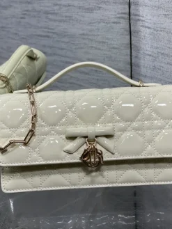 DIOR Clutches Bags Lamb Leather (White-Gold) 21X11X5CM G00202608060397