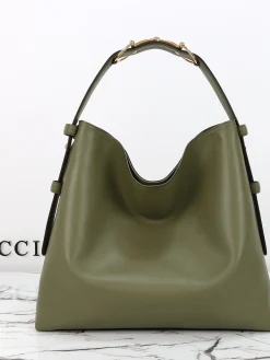 GUCCI Shoulder Bags Leather (Olive-Gold) 40X36X10CM G50202608060393