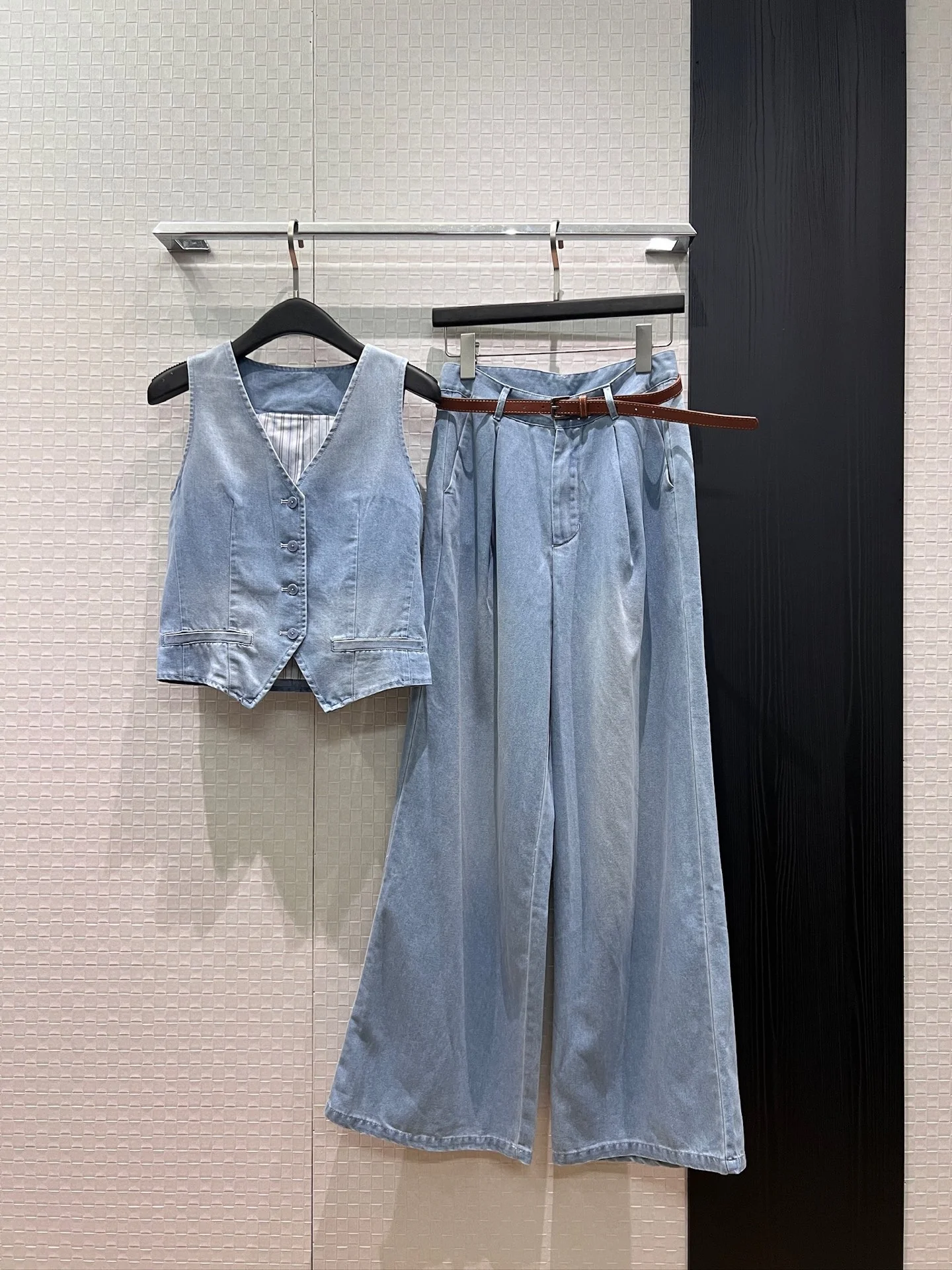 Uncategorized Trousers Washed Denim S-L B60202608042397