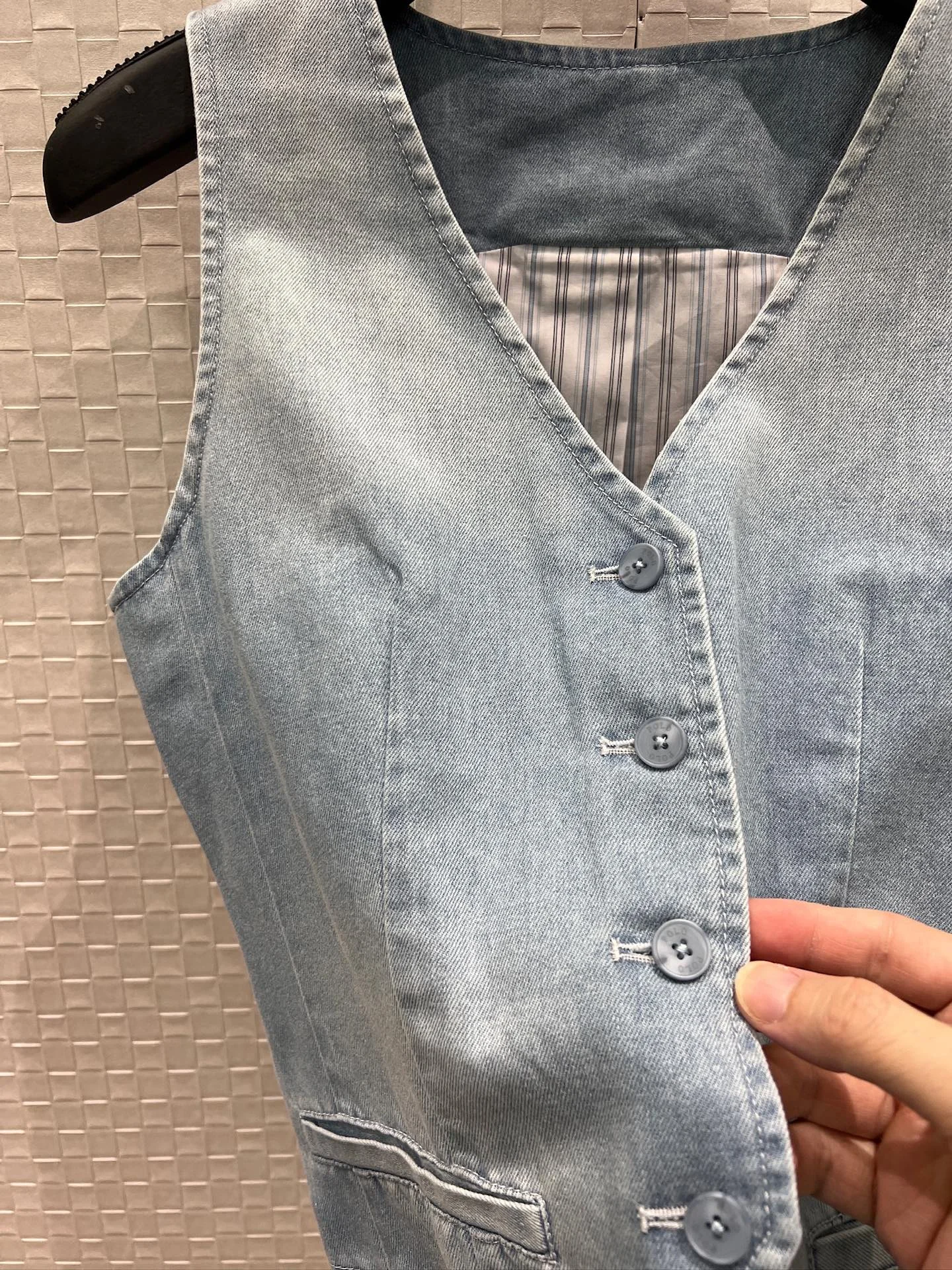 Uncategorized Trousers Washed Denim S-L B60202608042397 - Image 3