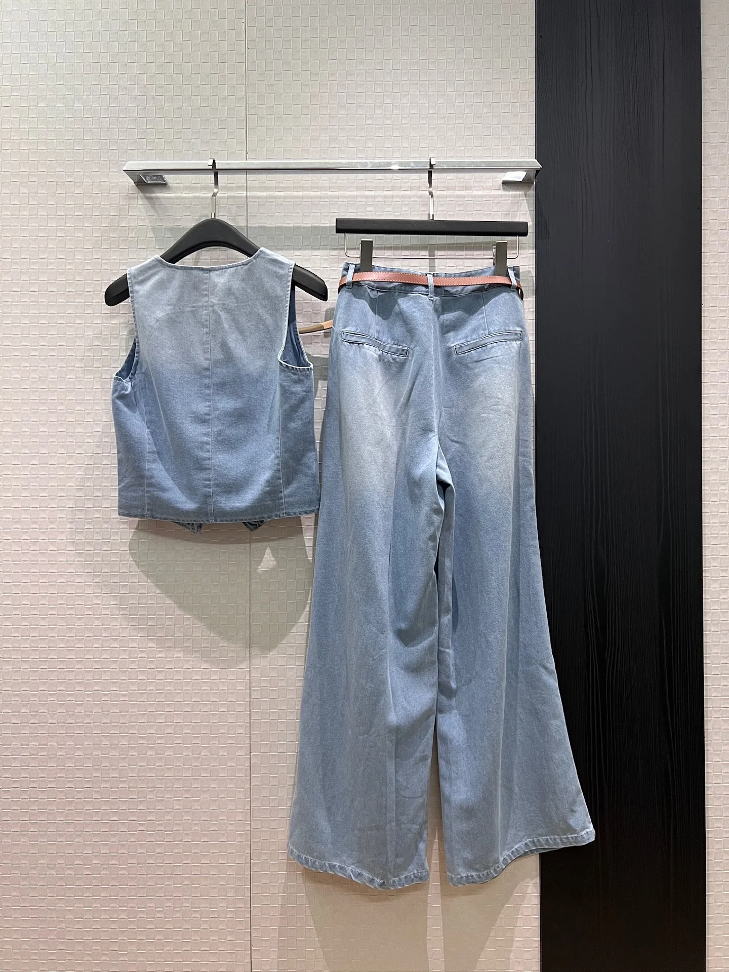 Uncategorized Trousers Washed Denim S-L B60202608042397 - Image 8