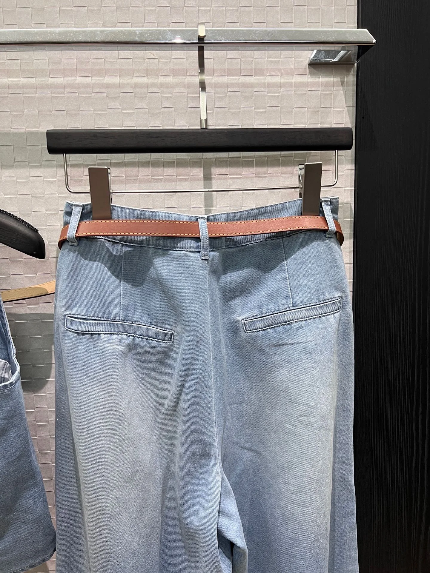 Uncategorized Trousers Washed Denim S-L B60202608042397 - Image 9