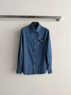 VALENTINO Shirts Washed Denim Cotton S-M-L B65202608041662