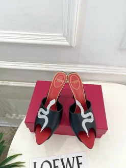VALENTINO Slides Leather & Mesh EU35-39 B90202608032699