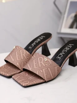 VERSACE Mules Canvas Leather EU35-42 B00202608031662
