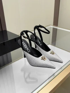 VERSACE Mules Suede Crystal EU35-42 B00202608031286