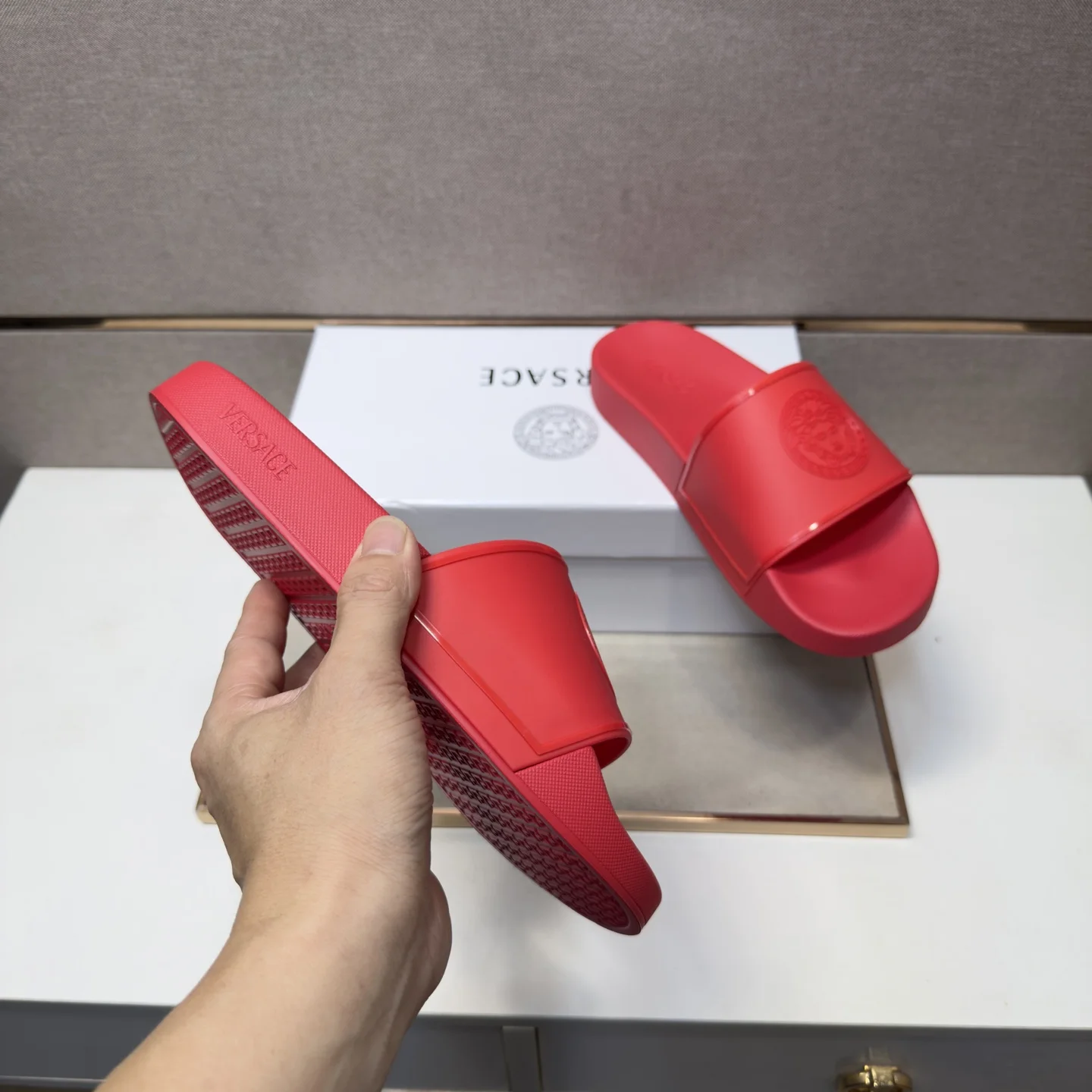 VERSACE Slides Mixed Materials EU38-46 A10202608030497 - Image 7