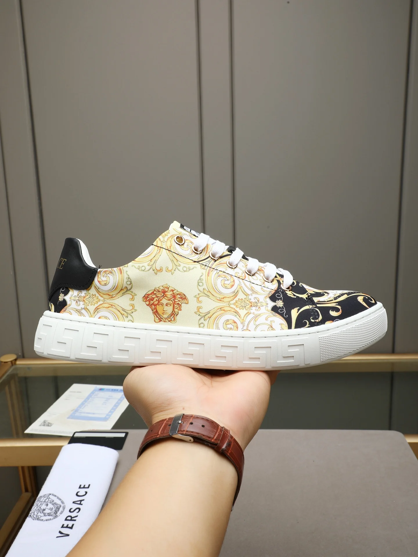 VERSACE Sneakers Fabric & Leather EU38-44 A90202608030386