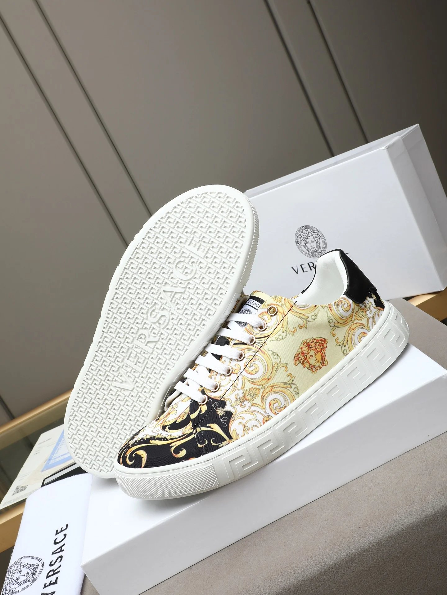 VERSACE Sneakers Fabric & Leather EU38-44 A90202608030386 - Image 3