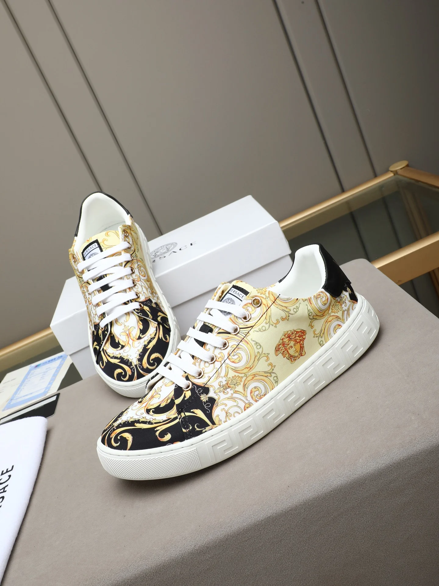 VERSACE Sneakers Fabric & Leather EU38-44 A90202608030386 - Image 7