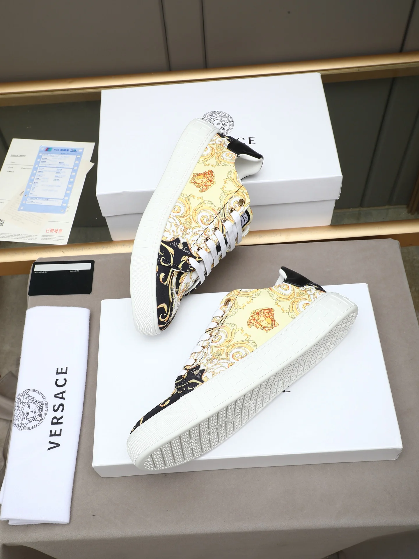 VERSACE Sneakers Fabric & Leather EU38-44 A90202608030386 - Image 8