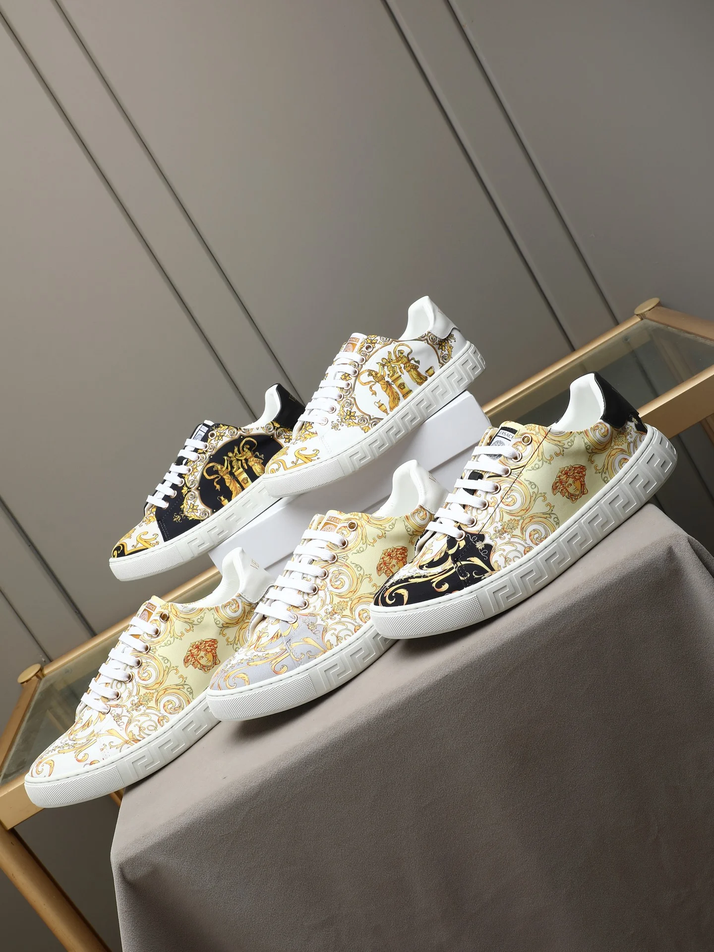 VERSACE Sneakers Fabric & Leather EU38-44 A90202608030386 - Image 9